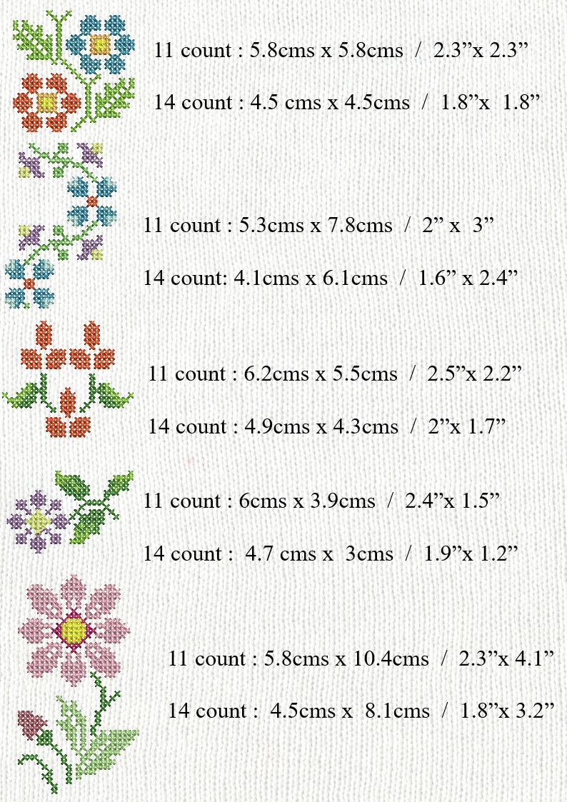 Flower wide borders 1-5 jpeg