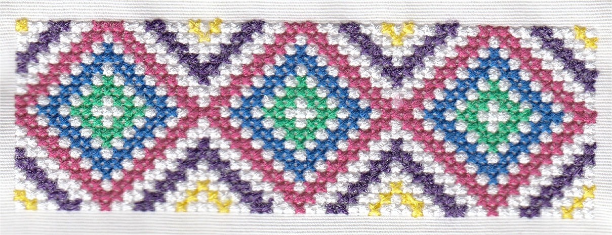 Loom wide 8 white and colour